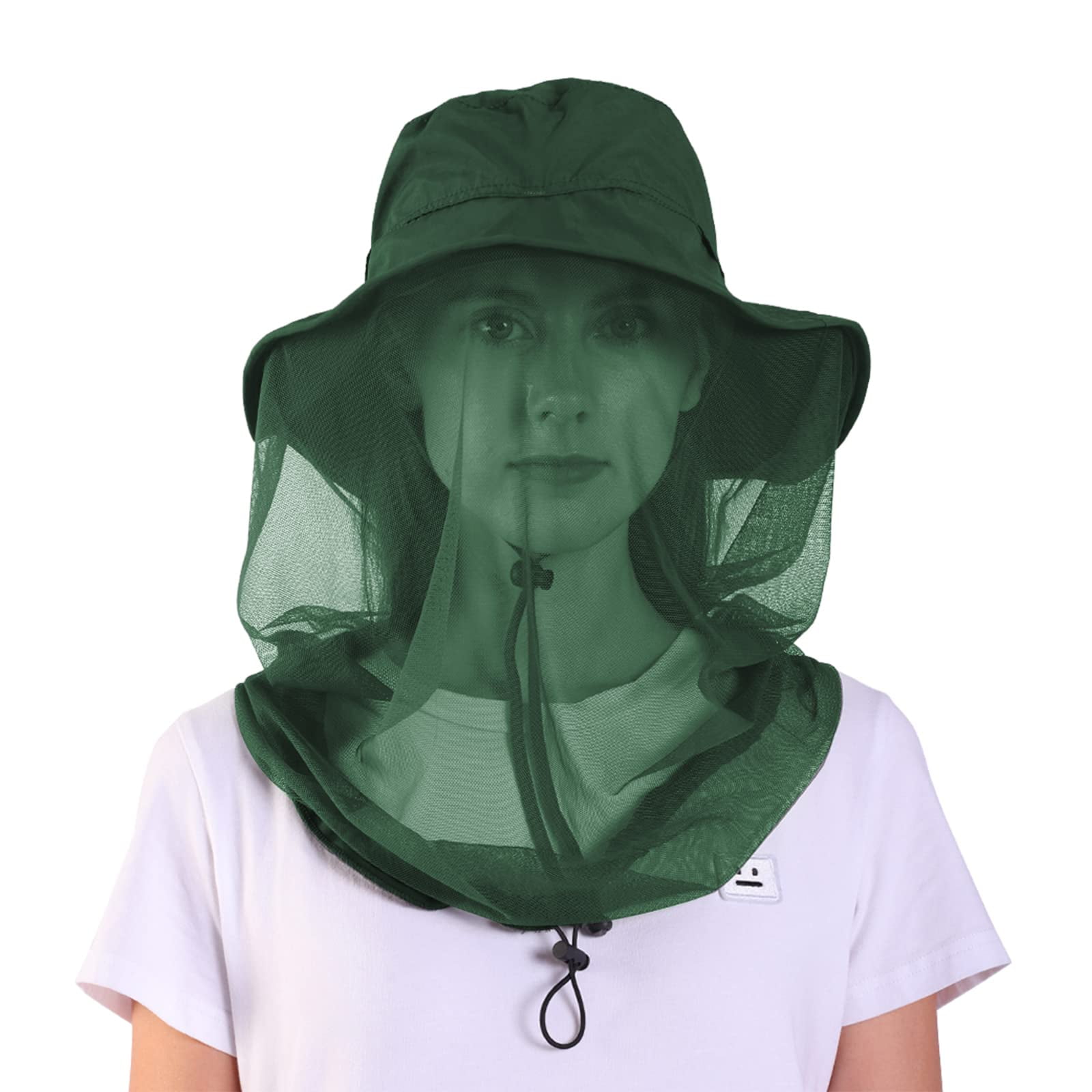 KANCOKIT Anti Mosquito Bug Bee Insect Net Hat Fishing Hidden Mesh Cap