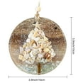 thumbnail image 5 of sunsanly Coastal Christmas Ornament Hanging Sea Glass Pieces Light Catcher Beach Glass Suncatcher on Acrylic Circle for Window Tree Decor, 5 of 7