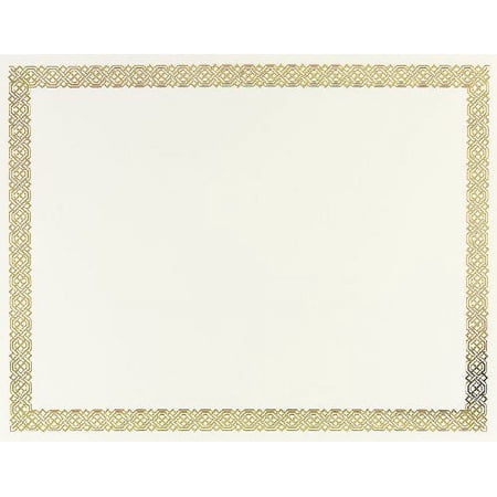 Great Papers! Braided Foil Certificate, 8.5 x 11 Inches, 12 Count (936060), Gold