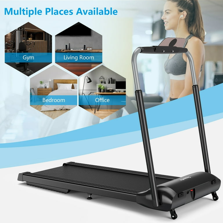 3HP Folding Treadmill Compact Walking Jogging Machine W Touch Screen APP Control