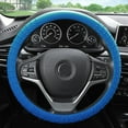 thumbnail image 1 of FH Group Soft Silicone Steering Wheel Cover with Textured Pattern and Anti-Slip Grip Design, UV-Resistant, Easy Installation, Durable, Waterproof & Odorless, Universal Fits 14.5" - 15.5" - Blue, 1 of 4