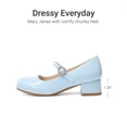 thumbnail image 4 of DREAM PAIRS Girls Mary Jane Low Heel Dress Shoes Flower Party Wedding Pumps for Little and Big Kids, 4 of 6