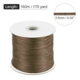 thumbnail image 2 of Uxcell Brown 0.5mm Waxed Cord 175 Yard Wax Bead Thread String for Jewelry Making, 2 of 7