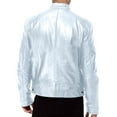 thumbnail image 4 of Vedolay Men's Lightweight Jackets Fall Dressy Fall Dress Coat Casual Light Jackets Clothes White,5XL, 4 of 5