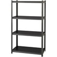 thumbnail image 5 of Home Square 60" Height 4-Shelf Metal Unit Set in Gunmetal Gray/Black (Set of 2), 5 of 9