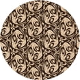 thumbnail image 1 of Ahgly Company Tapis Rond Lavable en Machine Intérieur Transitionnel Rouge Nuit, 3 Pieds Rond, 1 of 7