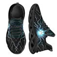 thumbnail image 1 of Zapatos planos con estampado de huellas de perro para mujer, zapatillas transpirables suaves con cordones, zapatos casuales de plataforma, 1 of 6