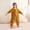 Orange, variant on Eltusu Girls Flannel Bodysuit, Warm Long Sleeve Zipper Casual Winter Romper Orange Size 0-1T