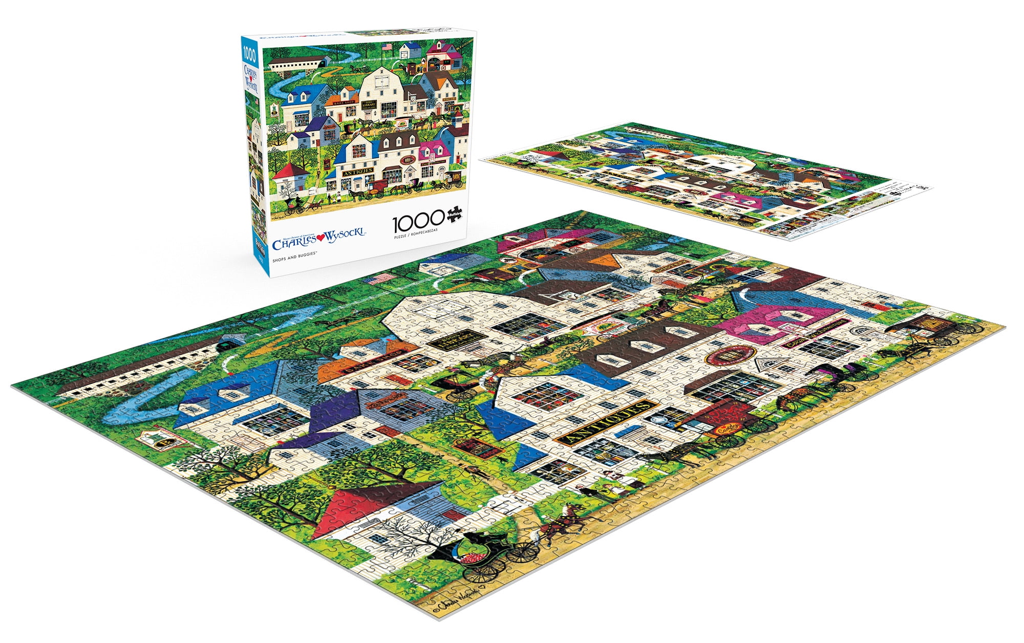 Buffalo Games 1000-Piece Charles Wysocki Shops and Buggies Adult
