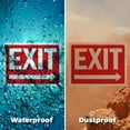 thumbnail image 6 of (2 Pack) Exit Right OSHA ANSI Sign 14 Inch X 10 Inch Indoor / Outdoor Rust-Free Aluminum Metal Signs for Workplace, Workshop, and Construction Site, Made in the USA, 6 of 8