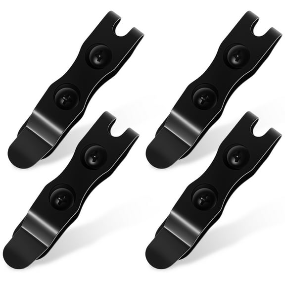 2/4Pcs Knife Sheath Belt Clip Stainless Steel Belt Knife Clip Universal Knife Sheath Clip Portable Metal Belt Clip Replacement with Screws for Most Sheath Holes