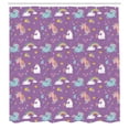 thumbnail image 3 of Ambesonne Cartoon Shower Curtain, Unicorn Rainbows, 69"Wx84"L, Multicolor, 3 of 5
