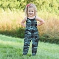 thumbnail image 3 of Jinhomg Baby Summer Jumpsuit Toddler Girls Baggy Comfy Spaghetti Straps Overalls 2025 Trendy Camouflage Print Bib Pants with Pockets 2025 Saving Blue 2 Years, 3 of 6