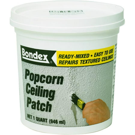 Zinsser 76084 Popcorn Ceiling Patch, 1 qt, Pail, White, (Best Method To Remove Popcorn Ceiling Texture)
