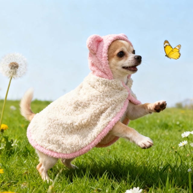 Insulating Cape Wrap Hooded Blanket For Small Dogs And Cats Cozy Soft Cold Weather Outdoor Adventure Comfort Warmth