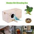 thumbnail image 2 of Wooden Bird Breeding Box Cage For Parrot Budgie Nesting House, 2 of 8