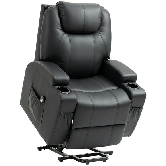 HOMCOM Power Lift Recliner Leather Recliner Chair with Remote Control