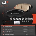 thumbnail image 5 of A-Premium Front Ceramic Disc Brake Pads Set Compatible with Mazda 6 2014-2021, 4 Pcs, 5 of 8