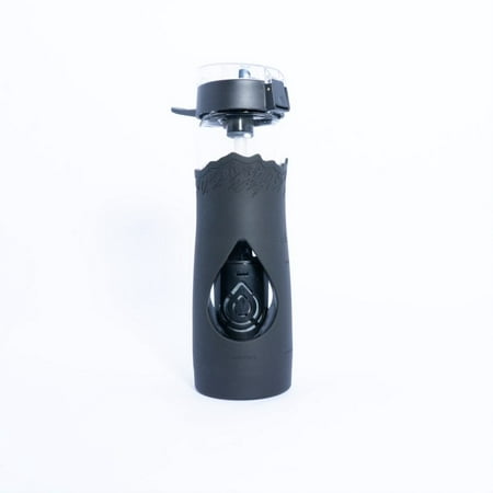 24oz Black Glass Filter Water Bottle Epic Waters