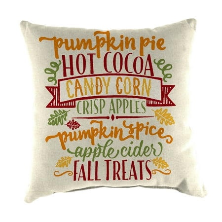 Mainstays Harvest Words Toss Pillow Walmart Com