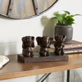 thumbnail image 4 of 12" x 6" Brown Polystone Elephant Sculpture, by DecMode, 4 of 10