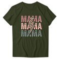 thumbnail image 1 of Camiseta de Cuello Redondo Impresa Del Día de la Madre para las Mujeres, Camiseta Casual de Manga Corta para la Primavera Y el Verano, 1 of 3