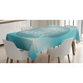 thumbnail image 1 of Ambesonne Wording Tablecloth Rectangular Table Cover, Wise Words on Blue, 60"x84", Pale Blue Grey White, 1 of 3