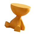 thumbnail image 3 of Lipstore Table Basse avec Rangement Style Ferme Petit Espace Buanderie Petite Table d'Appoint Orange, 3 of 8