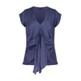 thumbnail image 2 of Blusa André Badi Erina azul 26 escote en V manga tipo kimono nudo drapeado, 2 of 5
