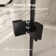 thumbnail image 5 of Bifold Shower Door, 32" W X 72" H Frameless Glass Shower Door with 1/4 in. Clear Tempered Shower Glass, Pivot Swing Shower Doors, Matte Black, 5 of 9