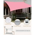 thumbnail image 5 of Sun Shade Sail 14x18Ft Pink Uv Block Sunshade Canopy Outdoor Shade Cover Rectangle Shade Cloth For Patio Garden Yard Deck Pergola, 5 of 6