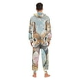 thumbnail image 6 of Bunnies Easter Eggs Adult Onesie Pajamas Slim Fit Christmas One Piece Suit Pjs for Women and Men Hooded Zipper, 6 of 7