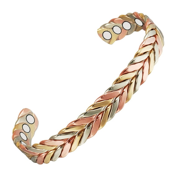 Wollet 99.9% Pure Copper Magnetic Bracelets for Women, Braided Copper Bangles, Valentine's Day Gift