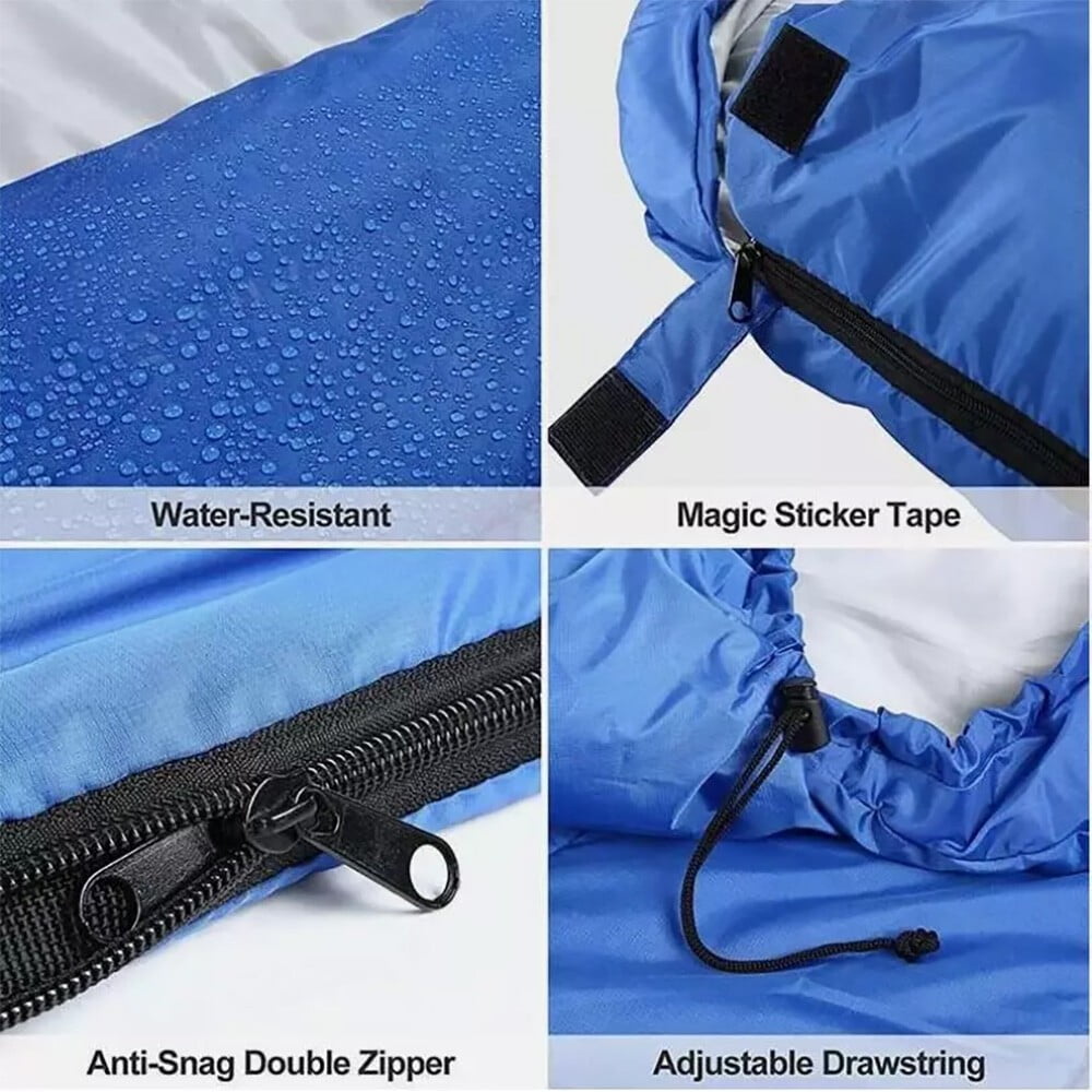 Camping Sleeping Bag Outdoor Envelope Waterproof Ultralight Warm Adult Hiking US