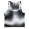 thumbnail image 4 of Telankuip Men's Summer Casual Striped Ribbed Tank Tops Trendy Shoulder Buckle Scoop Neck Muscle Tee Gym Fitness Bodybuilding Sleeveless T Shirt 0-White XL, 4 of 4