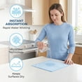 thumbnail image 4 of Unique Bargains 3pcs Fish Scale Streak Free Magic Glass Towels Sky Blue 10" x 10", 4 of 8