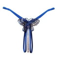 thumbnail image 2 of Women Sexy G-String Beaded Open File Underwear Sexy Butterfly Underwear Thong, 2 of 11