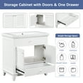 thumbnail image 3 of Miekor Furniture 30" Bathroom Vanity with Sink, Bathroom Cabinet with Two Doors and One Drawer, White B5A0213, 3 of 12