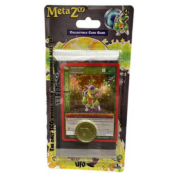 MetaZoo CCG - Cryptid Nation UFO - MINI T-REX BLISTER PACK (1 Pack, 1 Coin & 1 Foil)