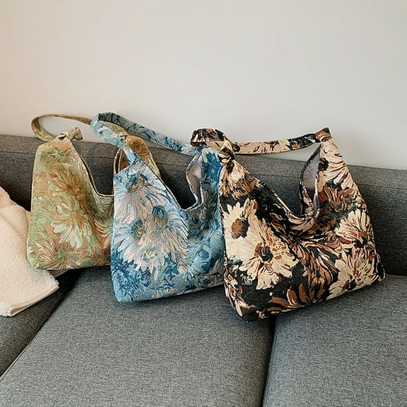 FEOLGEHLY Sling Bag, Canvas Large Capacity Small Crossbody Bags for Women, Crescent Shoulder Bag Casual Tote Bucket Handbag Zipper Closure for Shopping Work Travel Business Vacation Daily Use