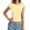 M69 Yellow, variant on Angala Womens T Shirts Crew Neck Short Sleeve Solid Blouse Summer Slim Fit Stretchy Soft Comfy Dailywear Ladies Tees Size L Yellow