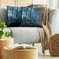 thumbnail image 5 of Ambesonne Forest Throw Pillow Cover 2 Pack, Autumn Woodland, 24", Blue Black, 5 of 7