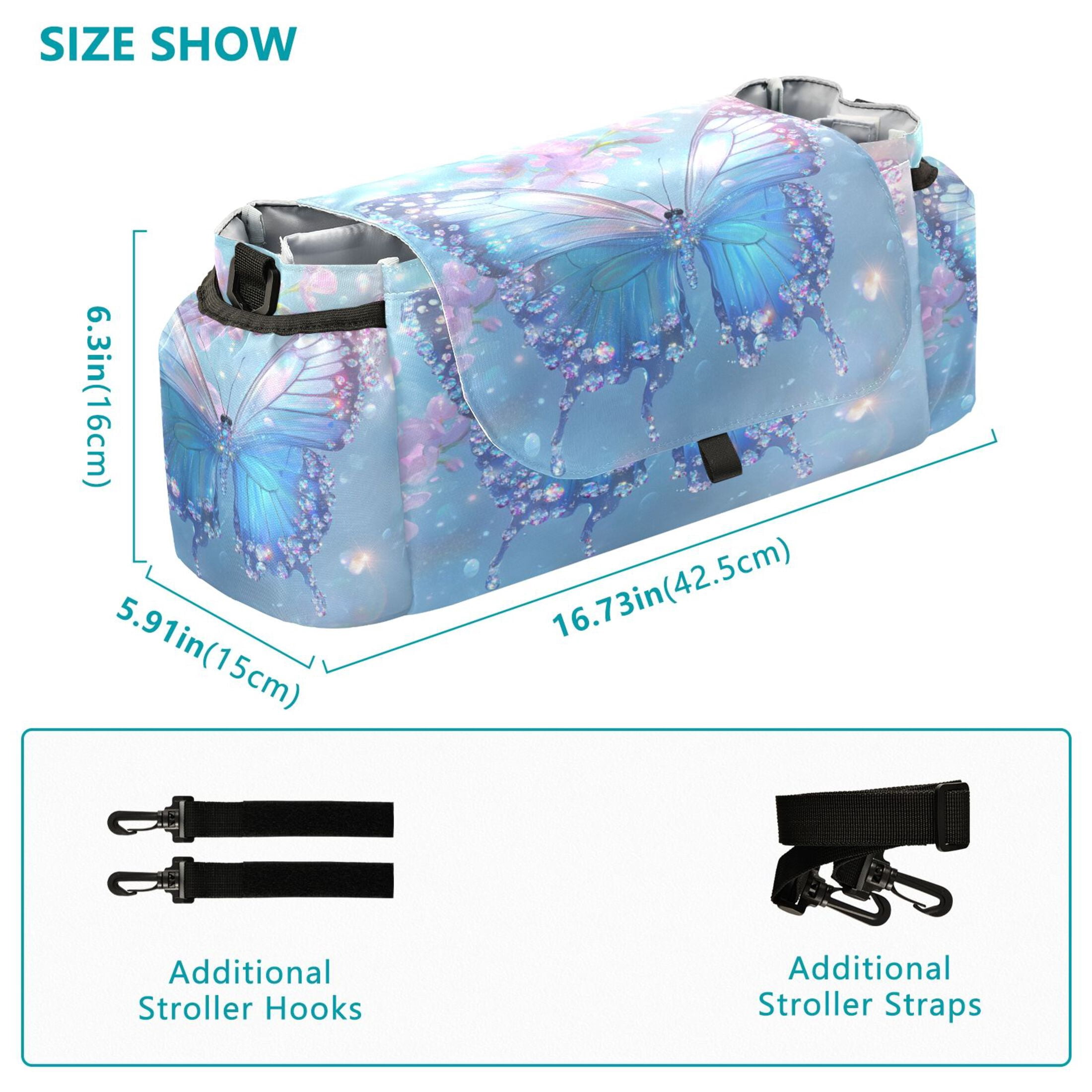 DIXRUYEE Stroller Organizer Crystal Wings Printed