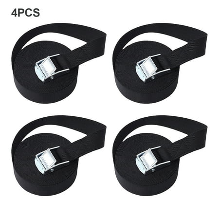 

Amusingtao 4pcs Adjustable Reusable Home Tie Down Car With Metal Buckle Fastening Strap Set