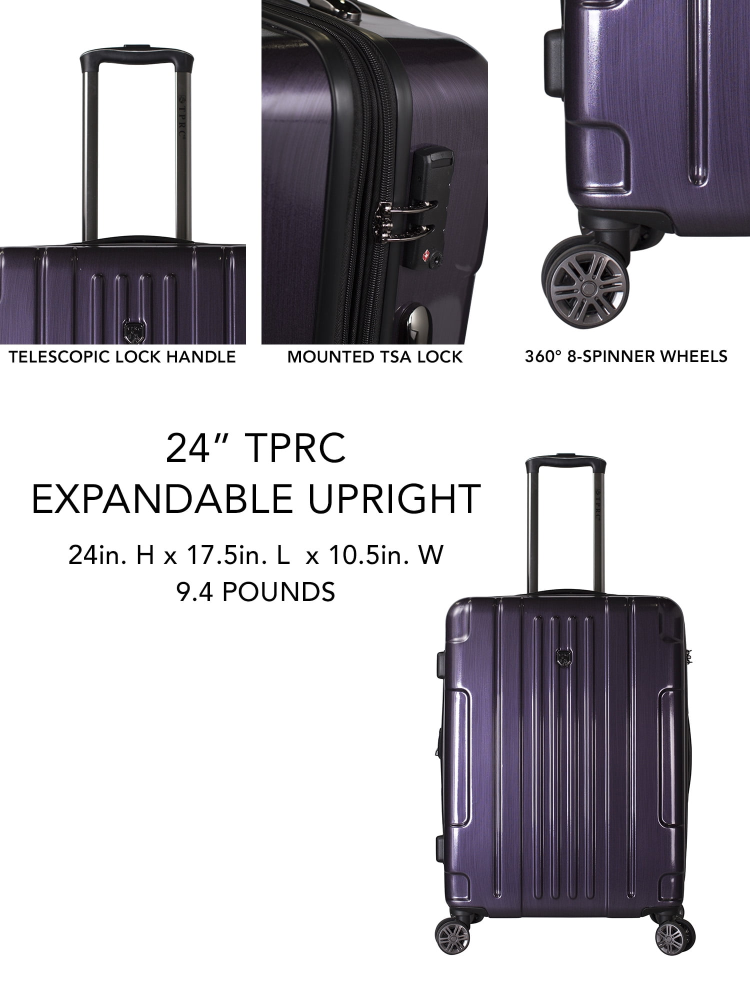 tprc luggage purple