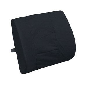 Lumbar Support Pillow - (Black) Lumbar Cushion Pillow Orthopedic Wedge Back Support Synthethic LEATHER