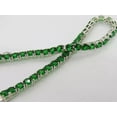 thumbnail image 2 of Sparkle Jewels Round Green Cubic Zirconia Women's Tennis Bracelet 14K White Gold Finish, 2 of 4