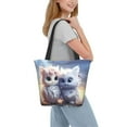 thumbnail image 6 of KLL Tote Bag for Women Cute Animal Couple Print Shopping Grocery Reusable Bags for Office School Shopping Travel, 6 of 6