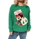 thumbnail image 1 of Suéteres Navideños Feos para Mujer, Suéteres Gráficos de Larga, Suéteres Casuales de Punto para Otoño e Invierno para Mujer Verde M, 1 of 9