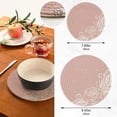 thumbnail image 3 of GZHJMY Light Pink Rose Placemats Set of 2, Woven Washers, Cotton, Round Large Pot Holder, Heat Resistant, for Pot Countertops, 3 of 5